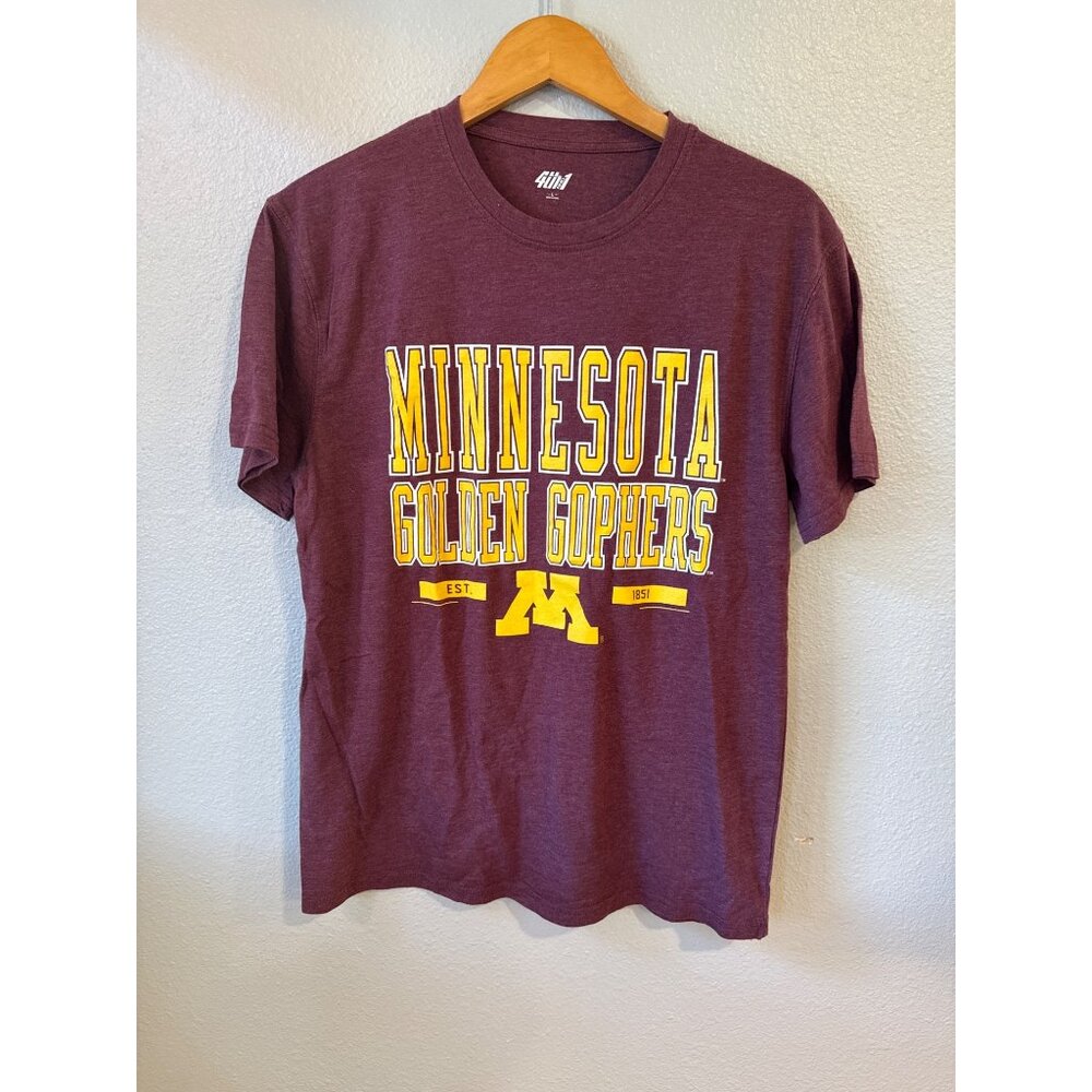 4th and 1‎ Minnesota Golden Gophers T-Shirt Mens Large Maroon Graphic Tee
